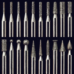 Diamond Dust Carving Burr Set - 1/8" Shank - 20 Pack