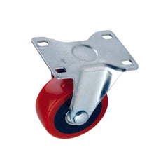 3" HD Caster - Non-Locking - Non-Swiveling - 4 Hole Mounting Plate