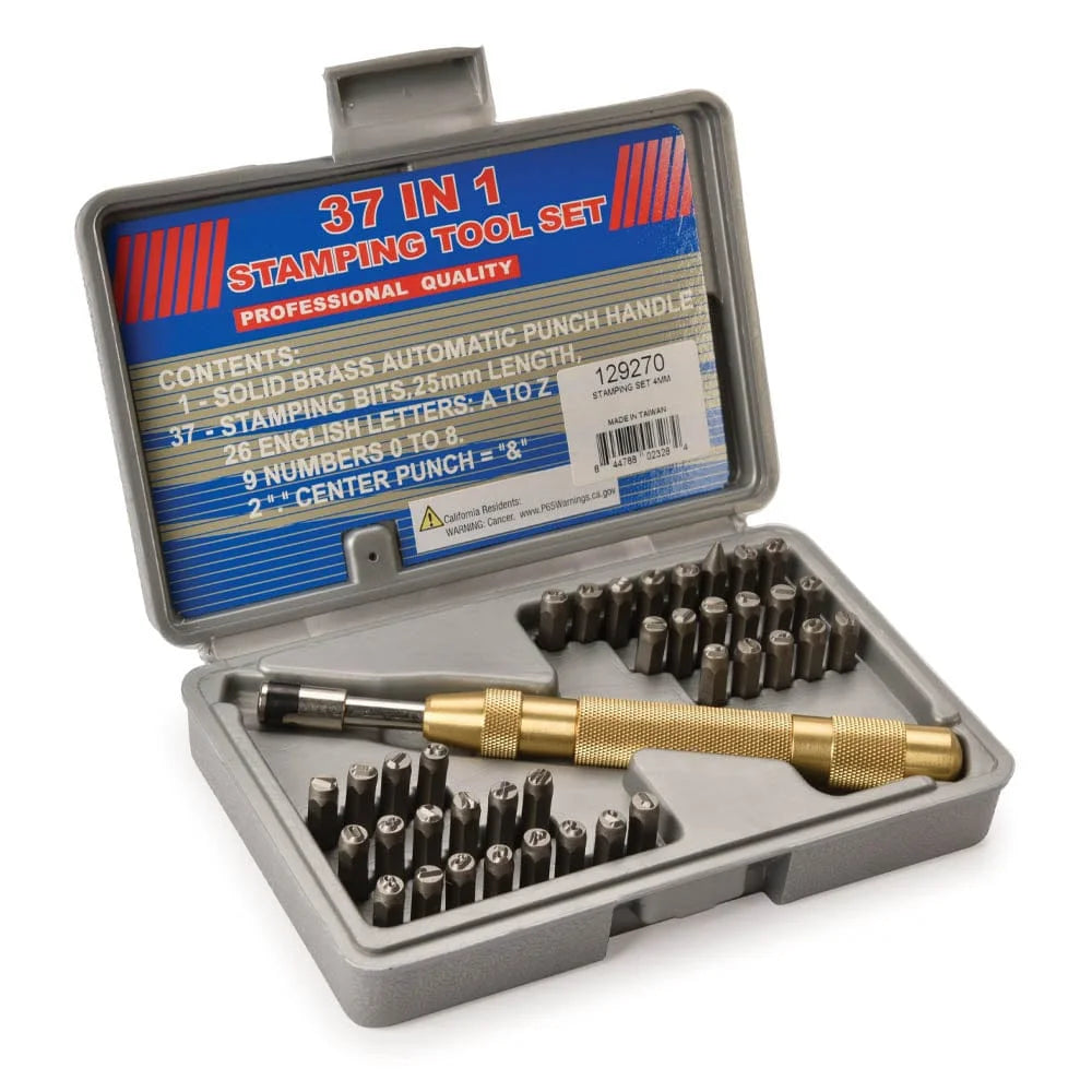 Spring Loaded Letter and Number Punch Set