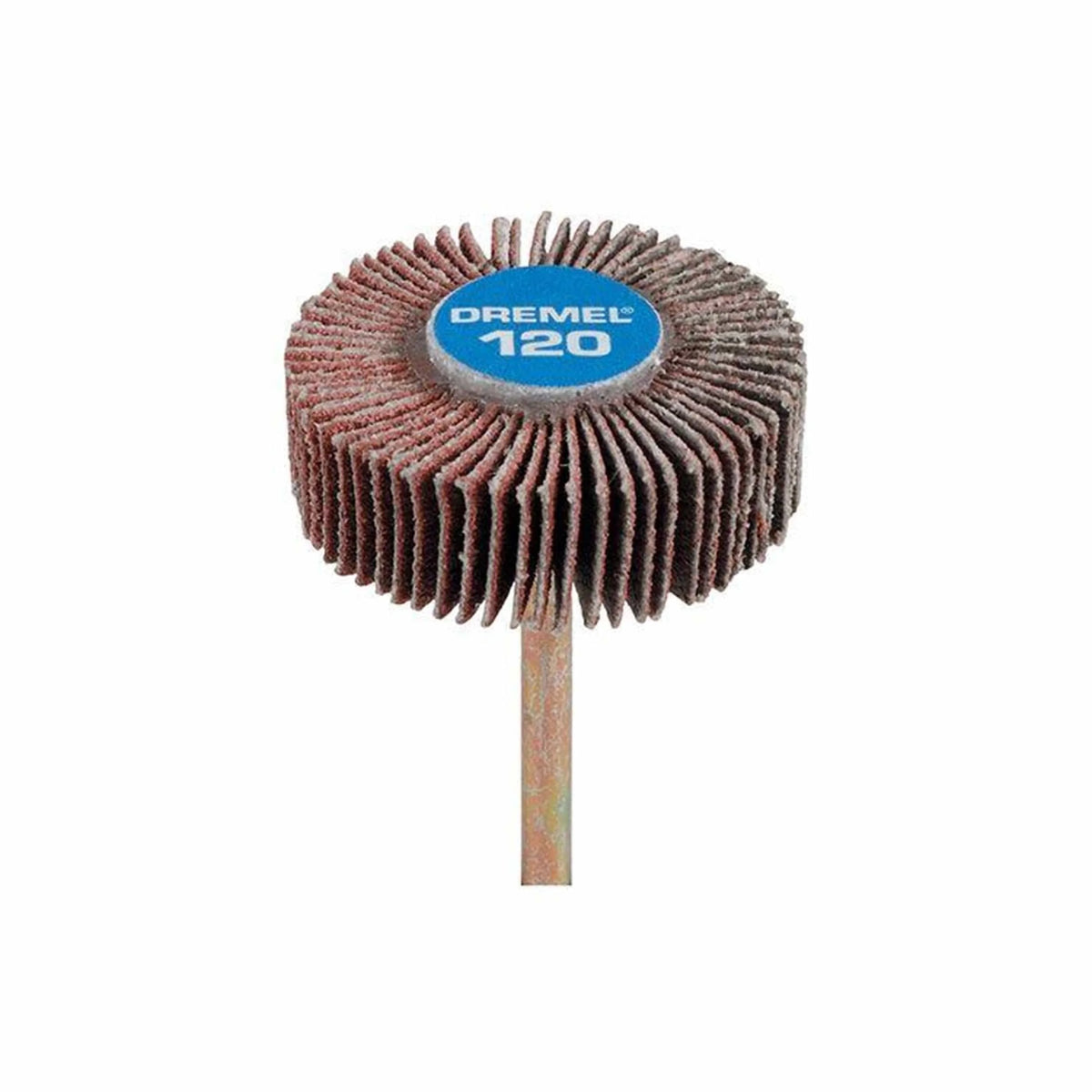 Flapwheel, 3/8" Thick, 1/8" Shank, 120 Grit
