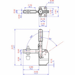 Vertical Handle High Base Toggle Clamp