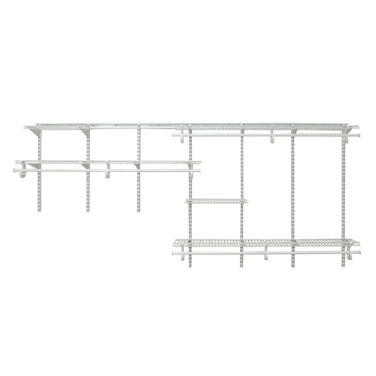 ShelfTrack Adjustable Closet Organizer 7' - 10' W, White