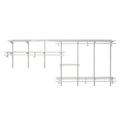 ShelfTrack Adjustable Closet Organizer 7' - 10' W, White