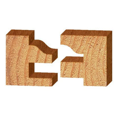 Ogee Stile and Rail Door Router Bit Set - 1/2" SH - 1-5/8" OD x 7/8" CL - 2 Piece