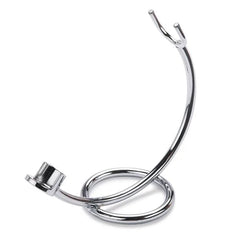 Pen and Razor Display Stand with Oval Base - Chrome