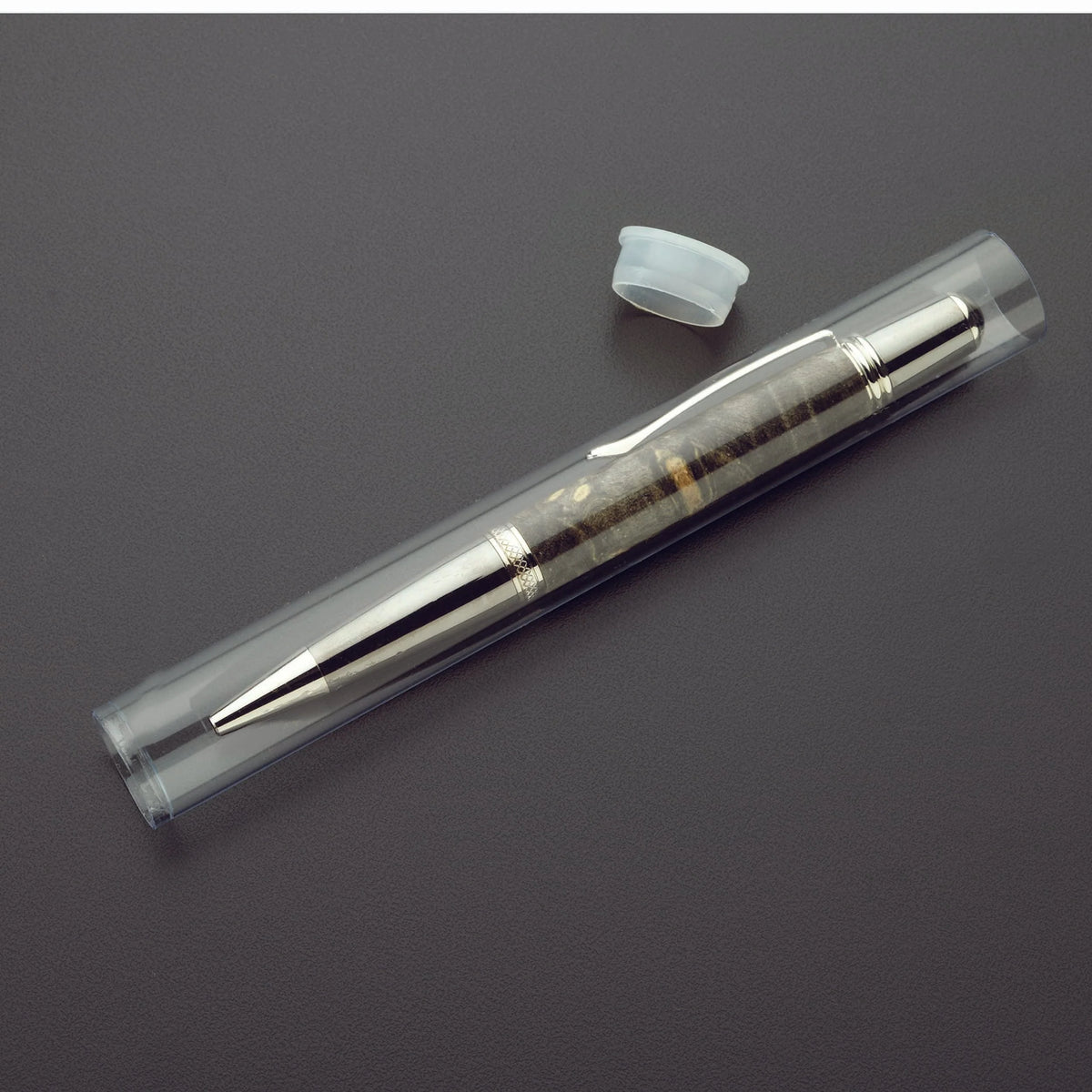 Round Pen Tube Case - Clear - 10 Piece