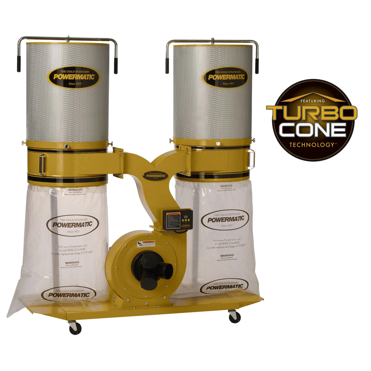 TurboCone Dust Collector with 2-Micron Canister Kit - 3 HP 3 Ph 230/460V - PM1900TX-CK3