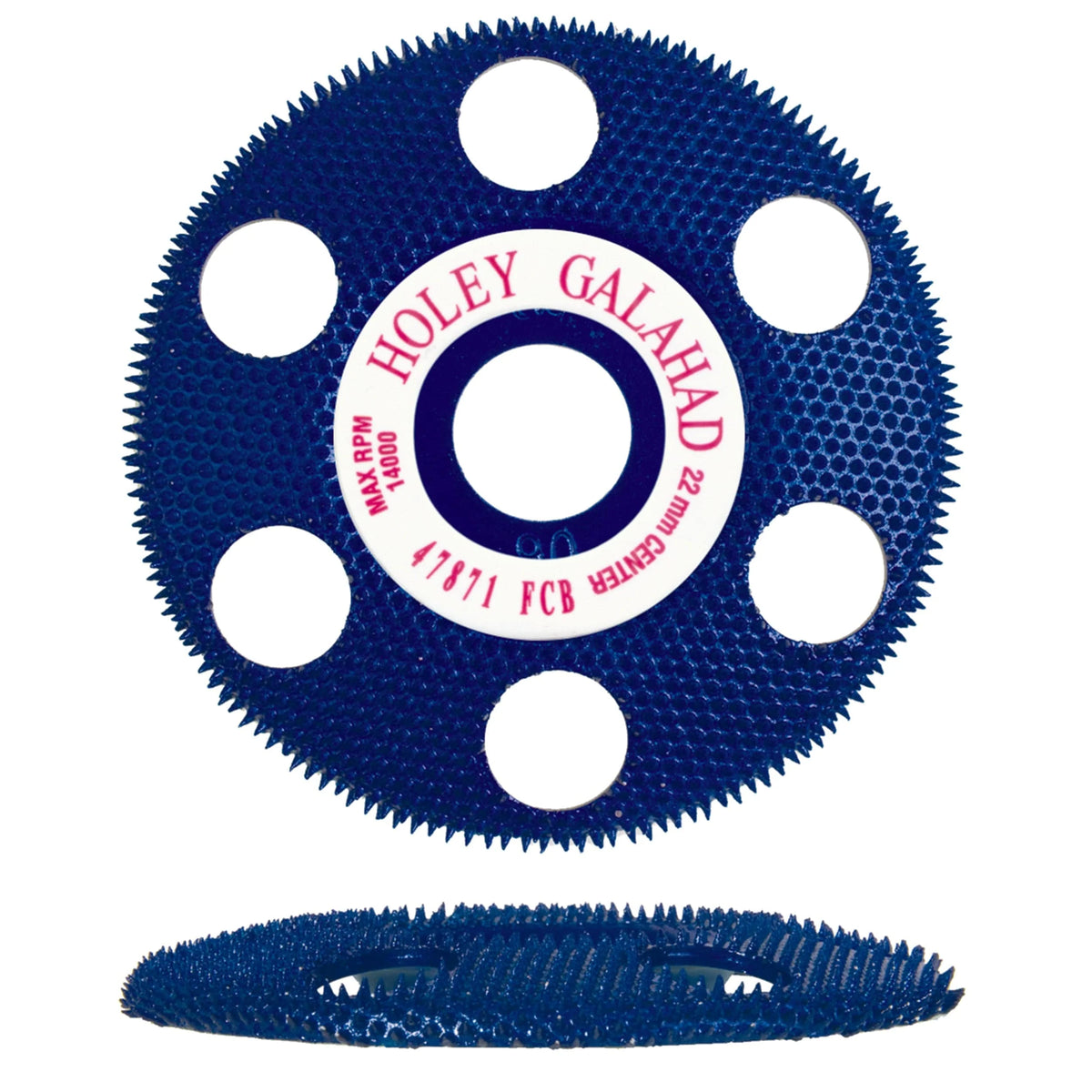 Holey Galahad- See Through Disc - Flat - Blue - Coarse - 7/8" Arbor