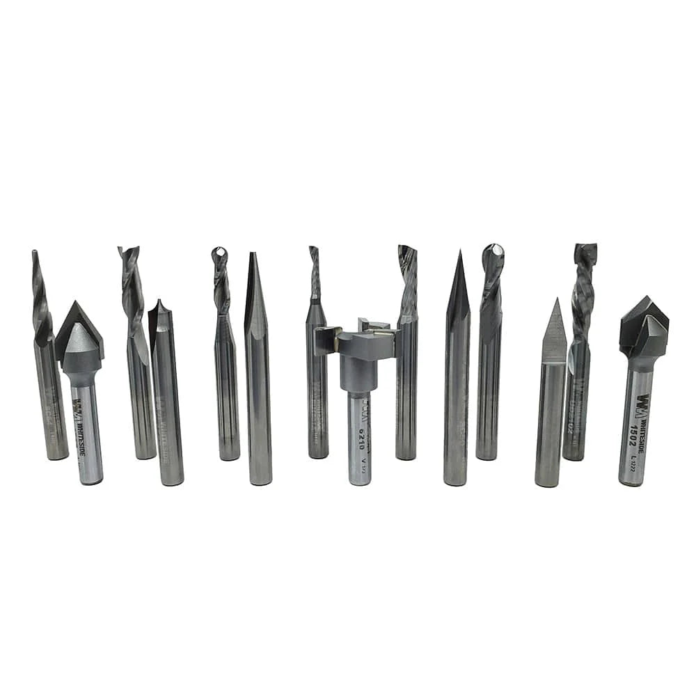 The Works CNC Deluxe Router Bit Set - 14 Piece