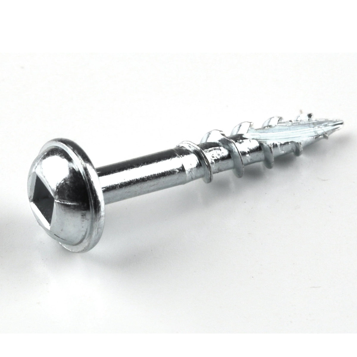 Pocket Hole Screw - #8 Coarse - Square Drive - Washer Head - Zinc