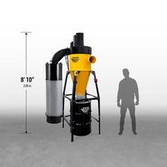 Dust Gorilla Pro with Smart Boost 55-Gallon Cyclone Dust Collector with Wall Mount - HEPA GFM - 5HP 1 Ph 230V