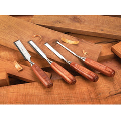 Bent Paring Chisel Set - 4 Piece