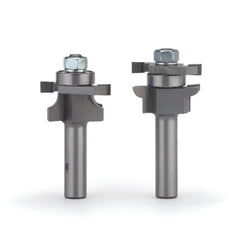 Round Stile and Rail Door Router Bit Set - 1/2" SH - 1-5/8" OD x 1" CL - 2 Piece