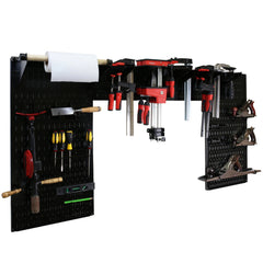 Lazy Guy DIY Maker Woodworking Tool Storage Organizer Set, Black