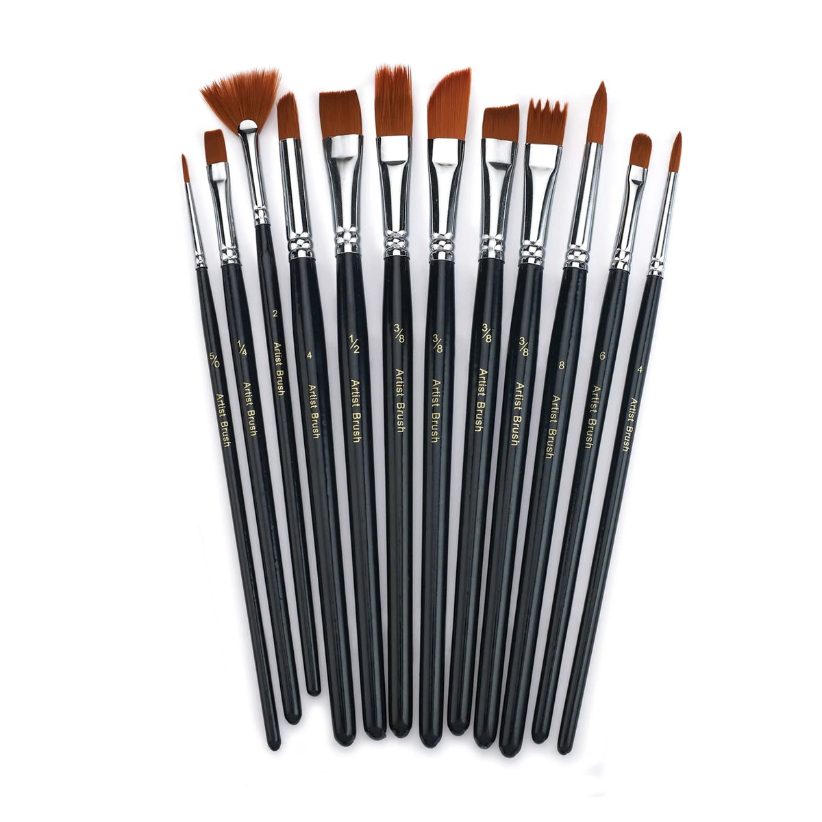 Hobby and Artist Brush Set - 12 Piece