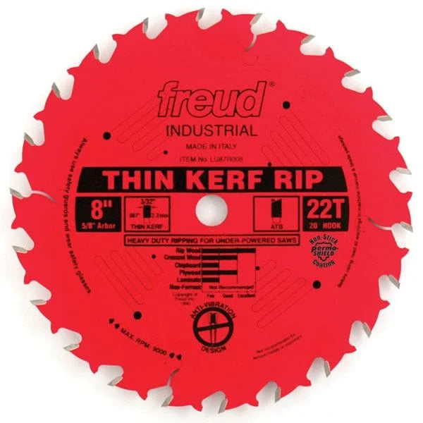 LU87R008 Red Perma Shield Circular Saw Blade 8" x 5/8" Bore x 22 Tooth ATB