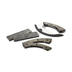 Poly Resin Knife Scales - 3/8" x 2" x 7" - Gold & Silver - Pair