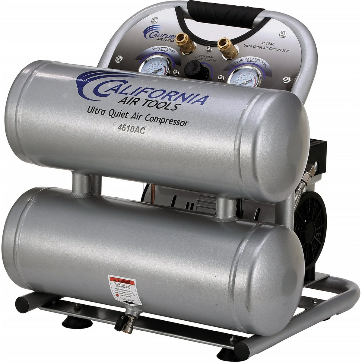 1HP 4.6 Gallon Oil-Free Twin Portable Aluminum Tank Air Compressor