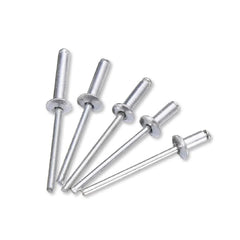 Aluminum Rivets Short 5mm (3/16") D x 3mm Max Grip Length Box of 100