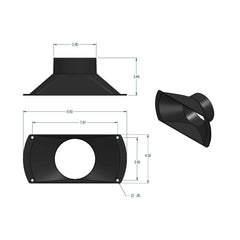 ABS Bell Nozzle Dust Collection Fitting - 4"