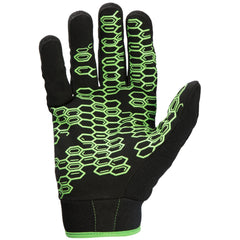 Grasper Gloves, Black/Green, Medium