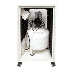 1HP 8 Gallon Oil-Free Steel Tank Air Compressor in Soundproof Cabinet