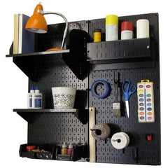 Pegboard Hobby Craft Pegboard Organizer Storage Kit with Black Pegboard and Black Accessories