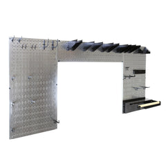 Lazy Guy DIY Maker Woodworking Tool Storage Organizer Set, Galvanized Metallic Steel