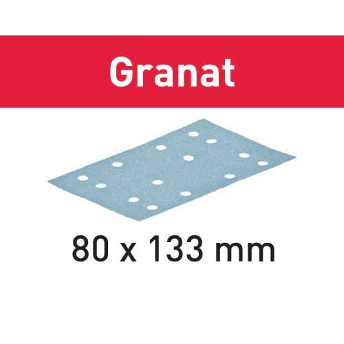 Abrasive Granat Sandpaper - 80x133 - P120 – 100 Pack
