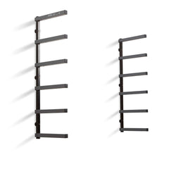 6-Level Lumber Storage Rack - Black & Gray