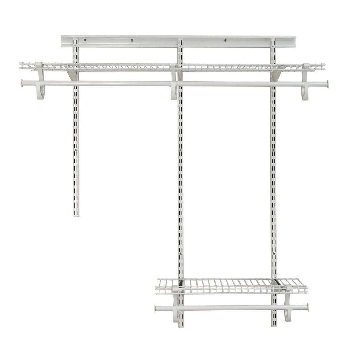 ShelfTrack Adjustable Closet Organizer 2' - 4' W, White