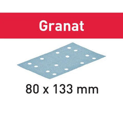 Abrasive Granat Sandpaper - 80 mm x 133 mm- 150 Grit – 100 Pack