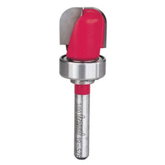 Dish Carving Router Bit with Top Bearing - 1/2" SH 5/8" CL 1/4" R