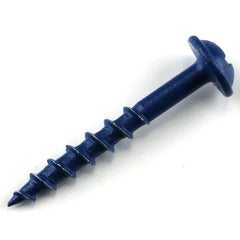 Pocket Hole Screw - #8 Coarse - Square Drive - Washer Head - Blue-Kote