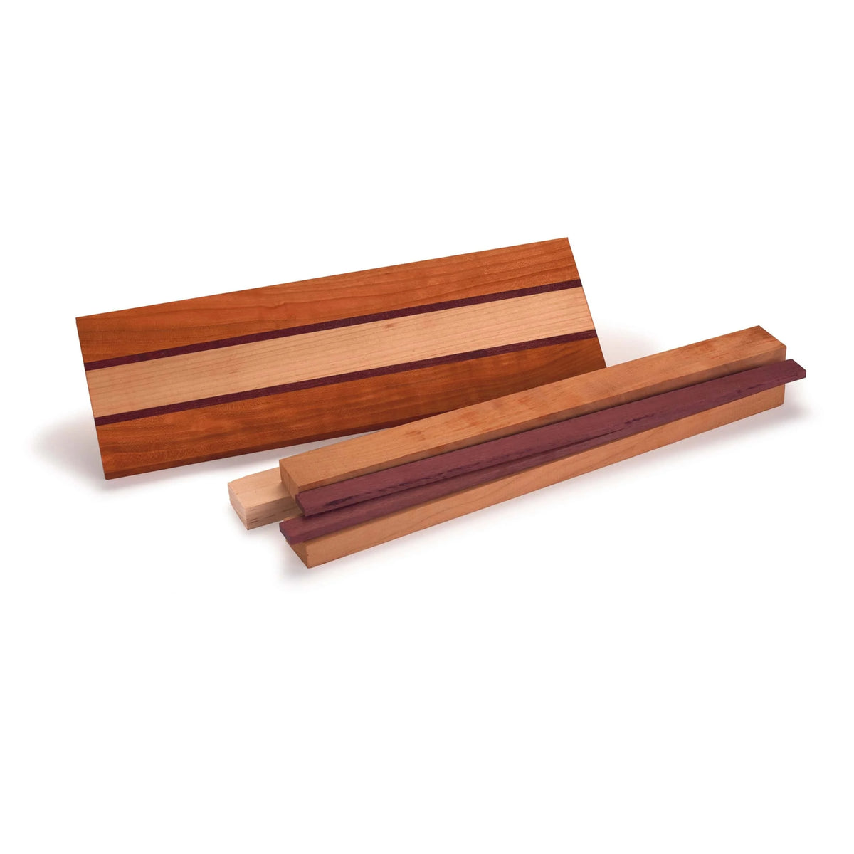 Cutting Board Kit - 3/4" x 5" x 16" - Cherry, Maple and Purpleheart