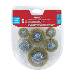 Wire Wheel Brush Set 1-1/2" to 3" (38.1 mm to 76.2 mm)