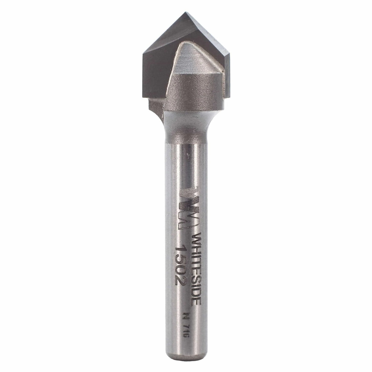 1502 90-Degree V Groove Router Bit 1/4" SH 1/2" D X 1/4" P X 1-7/8" OL
