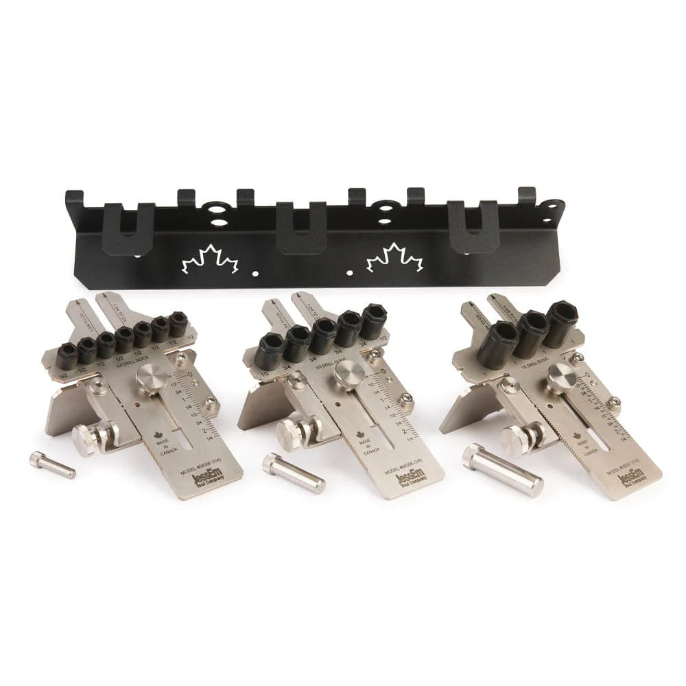 Seasoned Professional Doweling Jig Kit and Wall Bracket - 3 Piece