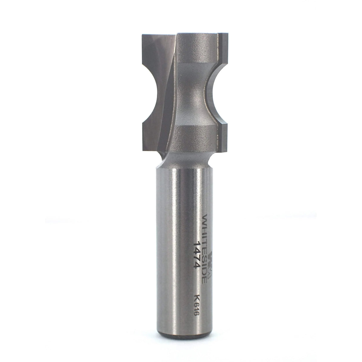 1474 Oval Edge (Half Bull Nose) Router Bit 1/2" A X 1/8" B X 1" CL 3/4" D