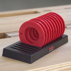 Router Table/Lift Insert Ring Set with Storage - 10 Piece