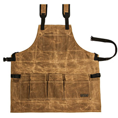 12-Pocket Tool Apron - 16 oz Waxed Canvas - 26-1/2" Length