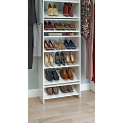 SuiteSymphony 25" W Angled Shoe Shelves, Pure White
