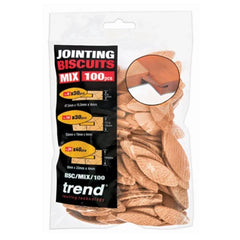 Trend Wood Biscuits – Mixed Sizes 0, 10, 20 – 100 Piece Assortment