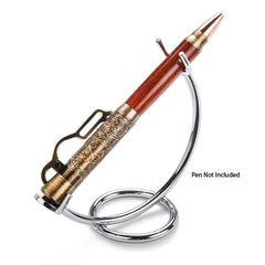 Pen and Razor Display Stand with Oval Base - Chrome