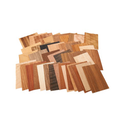Domestic, Exotic & Dyed Wood Veneer Marquetry Mixed Variety Pack - 5" to 7-1/2" Width - 15 Square Feet