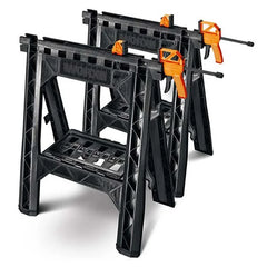 Clamping Sawhorses with Bar Clamps