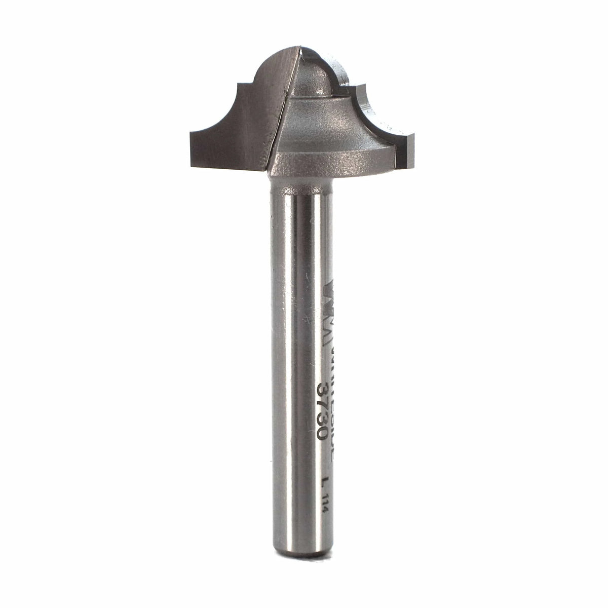 3730 Classical Round Bottom Router Bit 1/4" SH 3/16" R 7/8" D X 1/2" CL X 2" OL