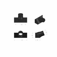 ABS Fence Adapter Fitting for Dust Extraction System - 2-1/2" Diameter