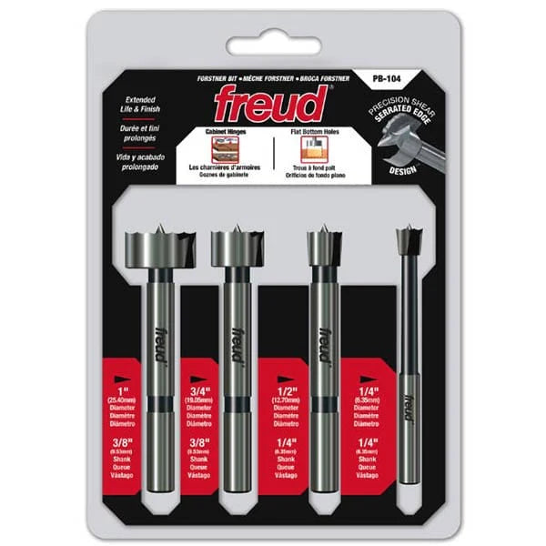 Precision Shear Forstner Bit Set - 4 Piece