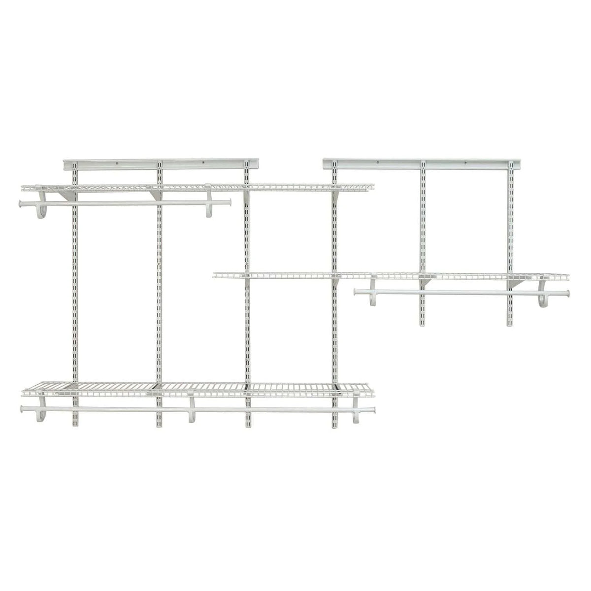 ShelfTrack Adjustable Closet Organizer 5' - 8' W, White